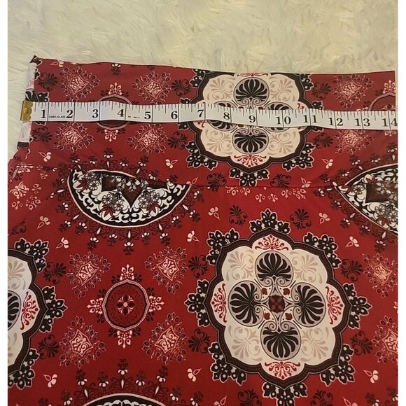 NWT Colette Women Medium Red Mali Brushed Knit Skirt Stitch Fix Boho 1970s Style - Picture 5 of 9